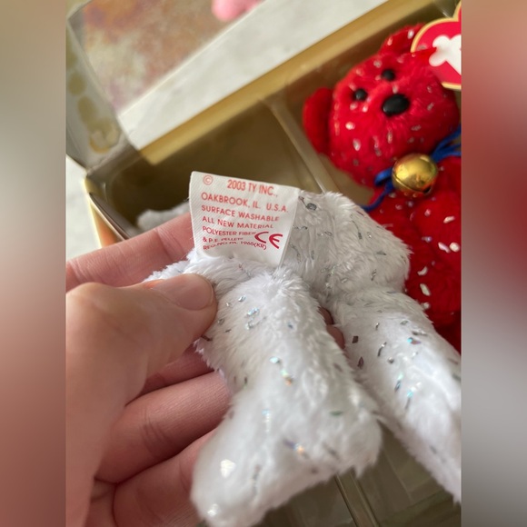 TY Decade Jingle Beanies Set of 4 Beanie Ornaments from 2003 in Collectors Box - Picture 14 of 15